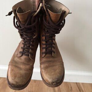 Freebird by Steven Chase Leather Combat Boots